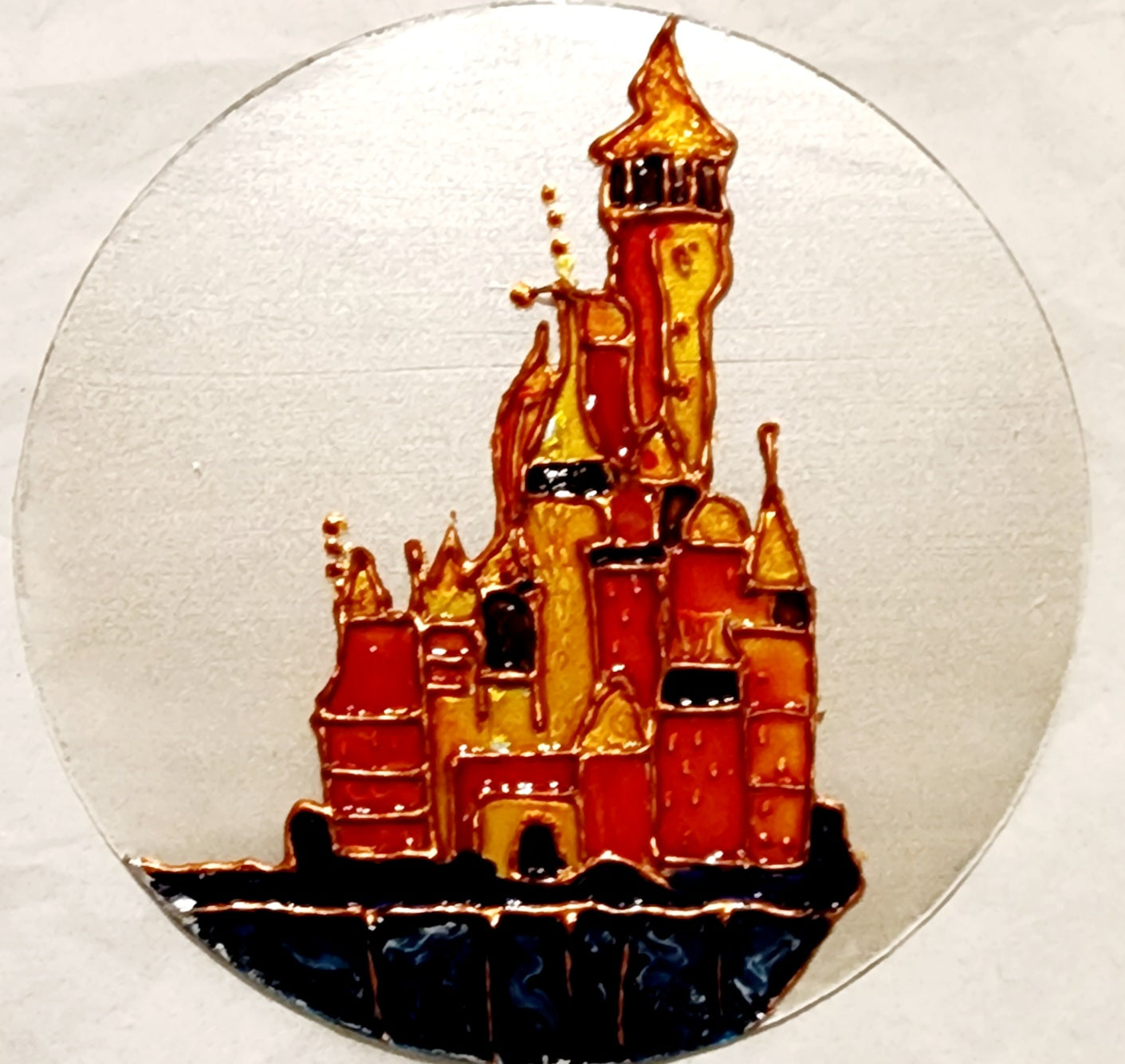 Regal Castle Emblem – 4" Handcrafted Circular Wall hanging
