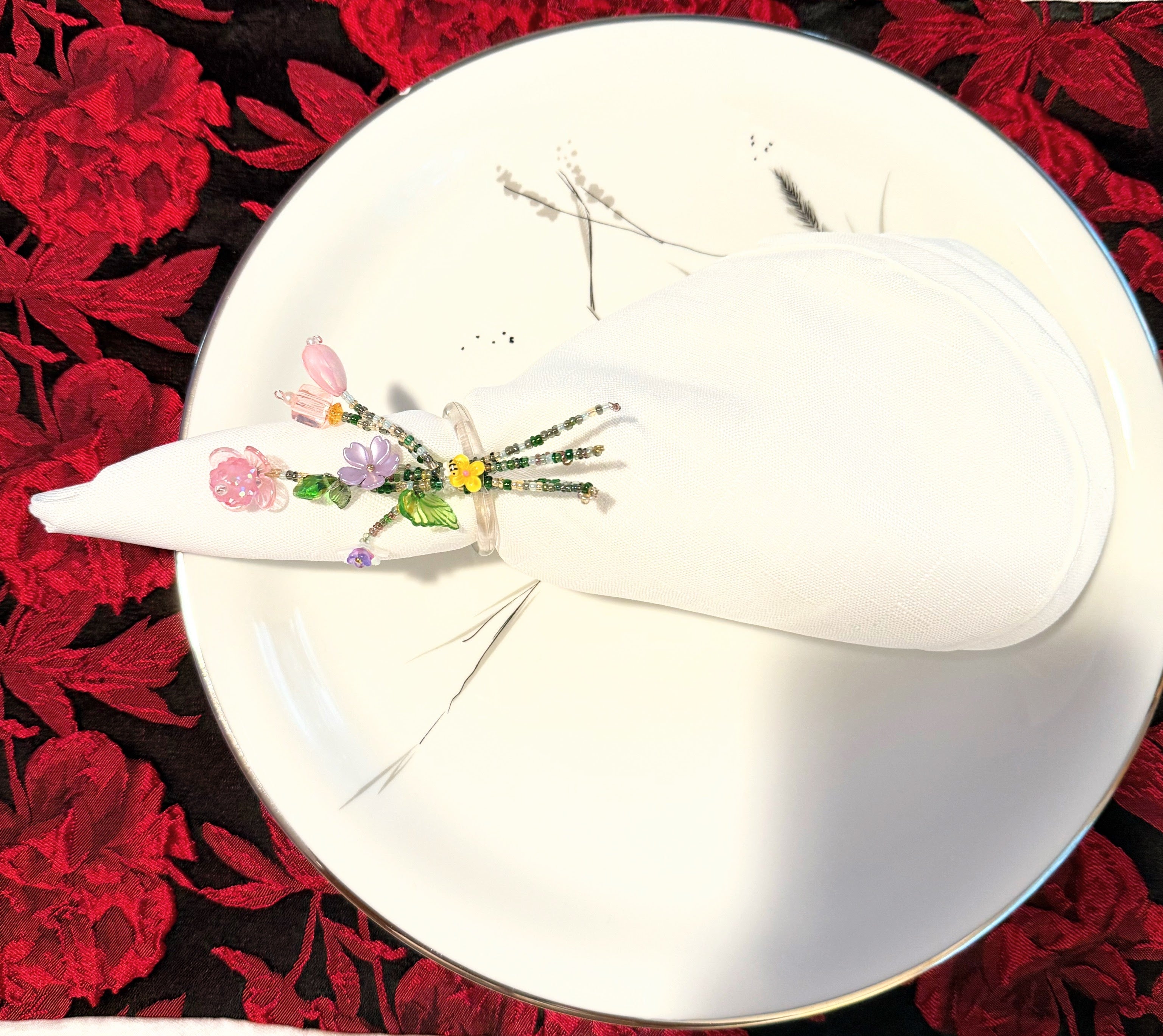 #1Garden Gala Napkin Rings(set of four)