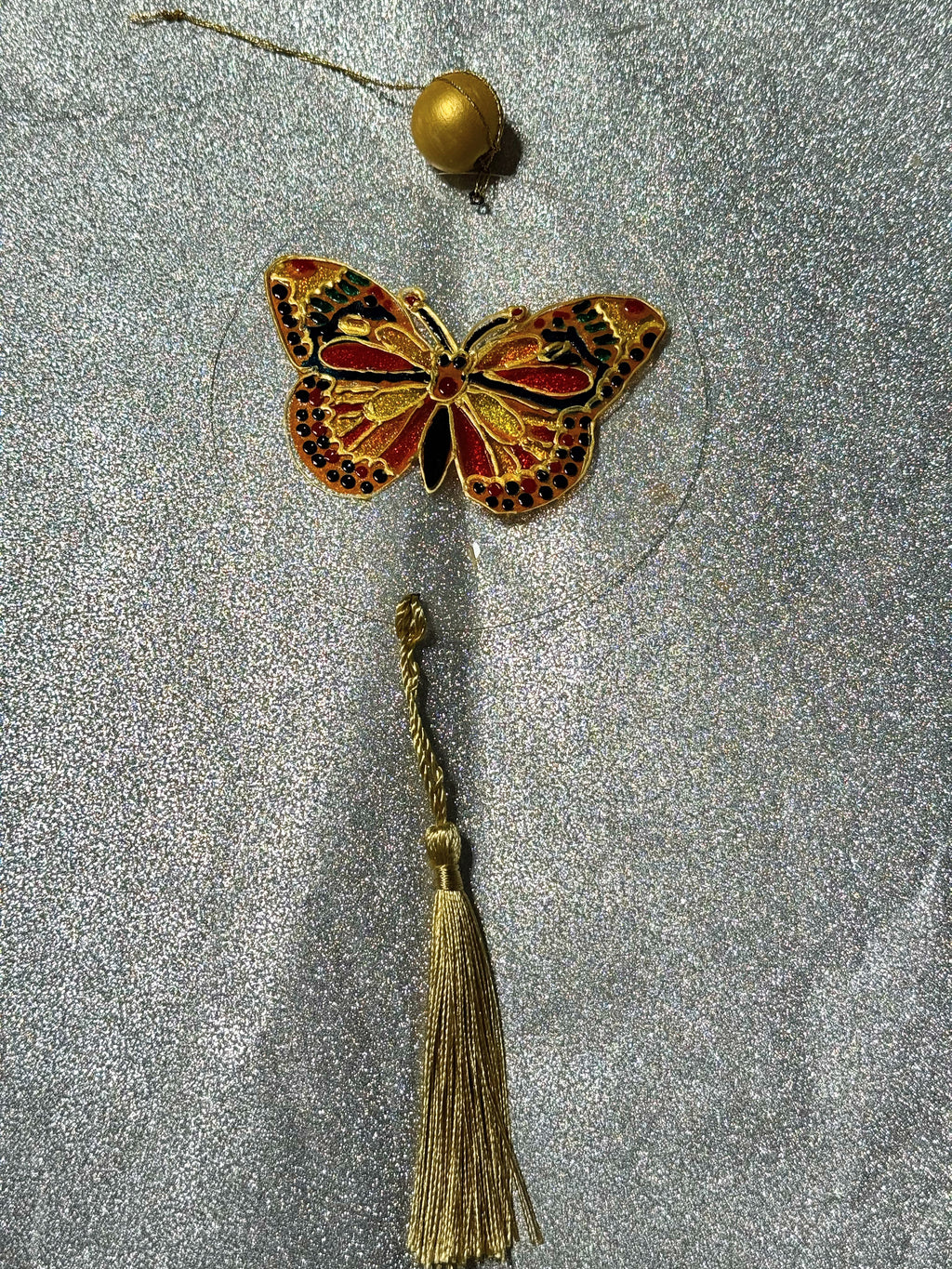 🦋 Sunset Wings – 4" Hand-Painted Butterfly Acrylic Disk