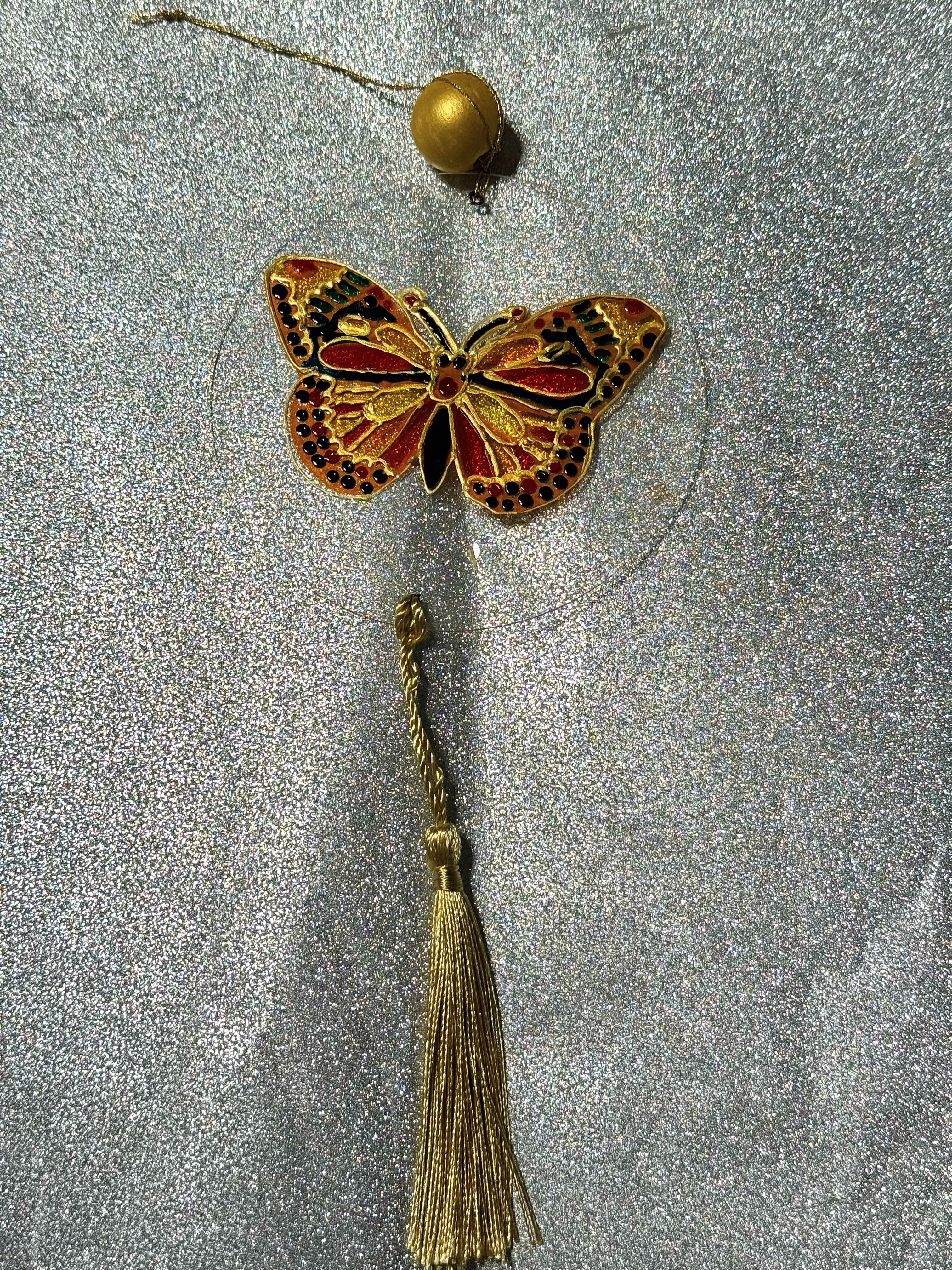 🦋 Sunset Wings – 4" Hand-Painted Butterfly Acrylic Disk
