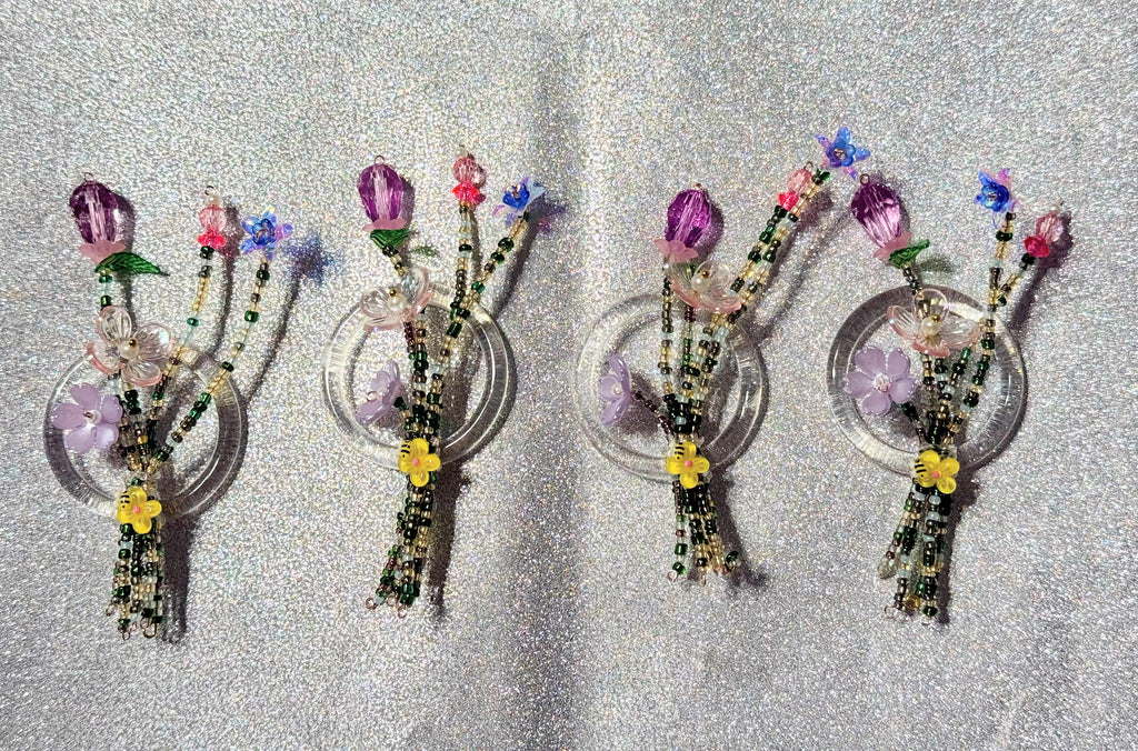 Flower bouquet Napkin rings (set of four)
