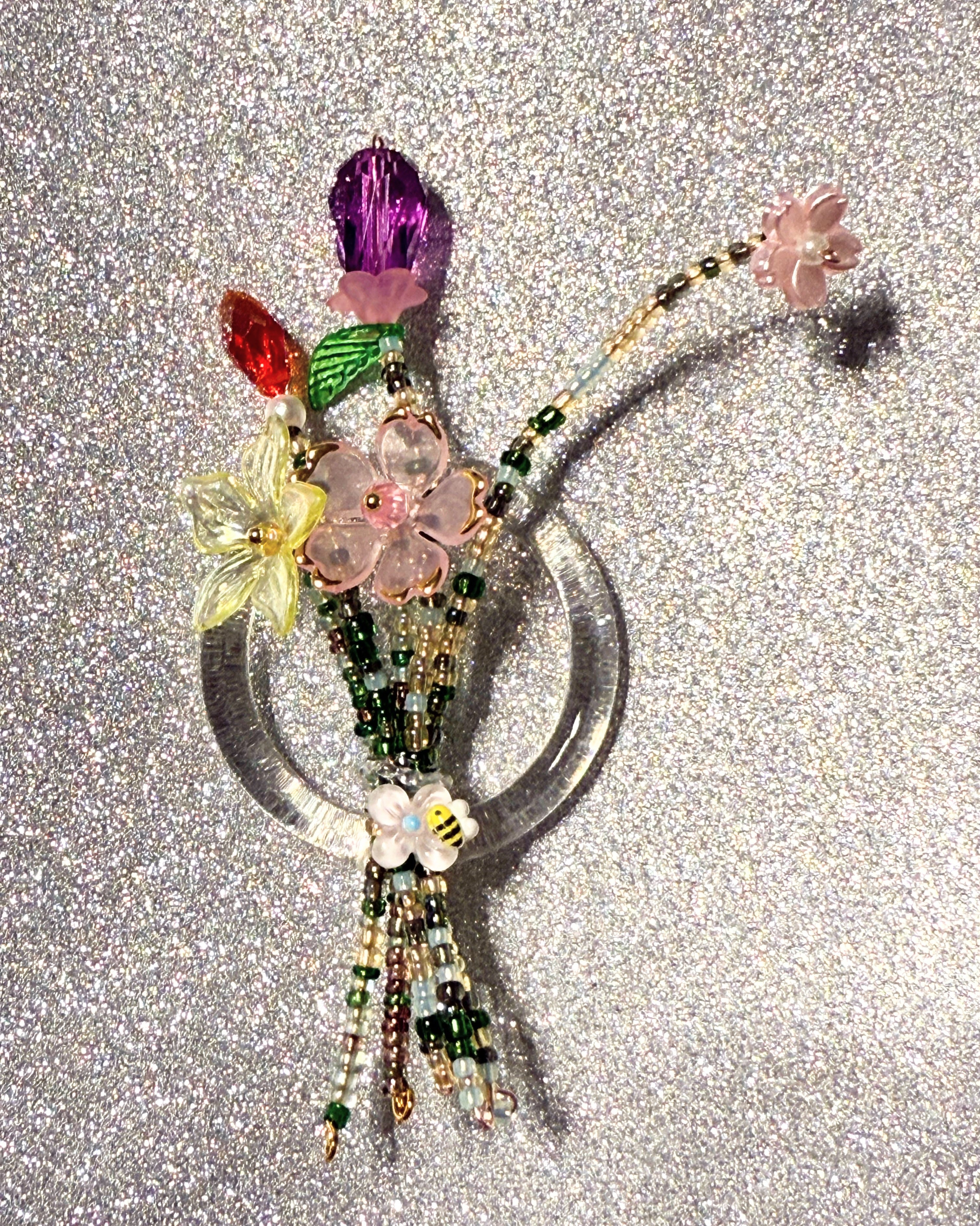 Flower bouquet Napkin rings (set of four)